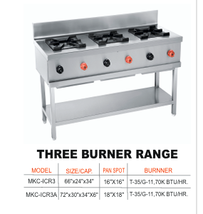 Three Burner Range